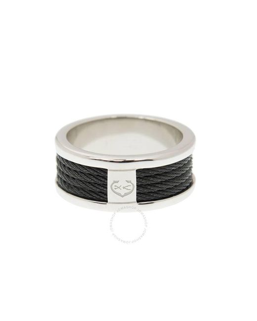Charriol Black Forever Young Steel Pvd Cable Ring