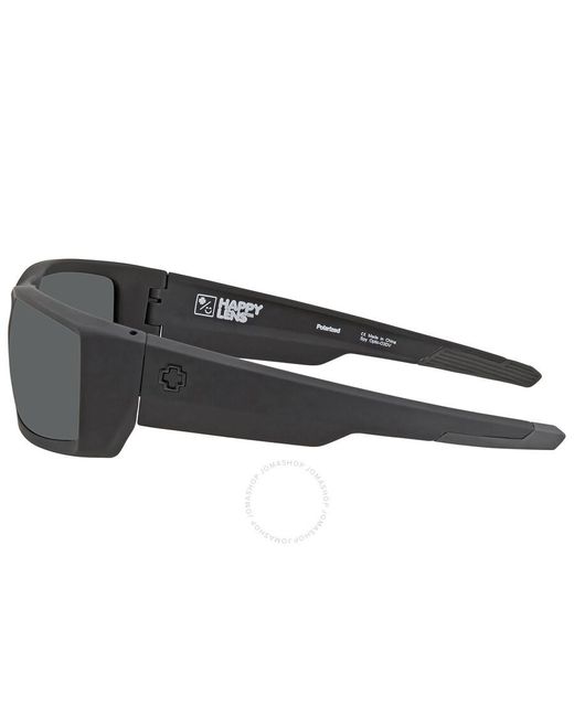 Spy Blue General Happy Grey Green Polarized Wrap Sunglasses 673118973864 for men