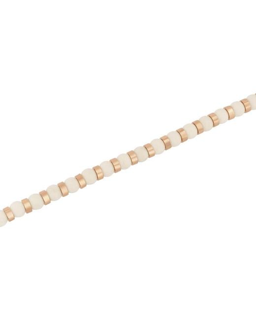 Robert Alton Metallic Stainless Steel Jasper Rose Finish Bead Bracelet for men