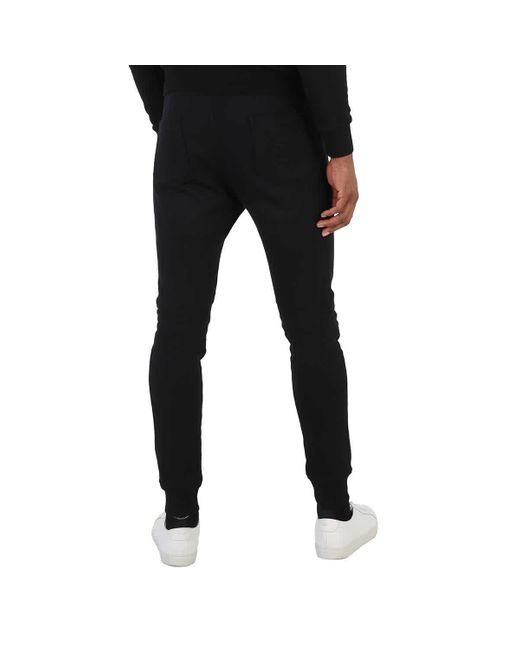 Balmain Black Embossed Logo Track Pants for men