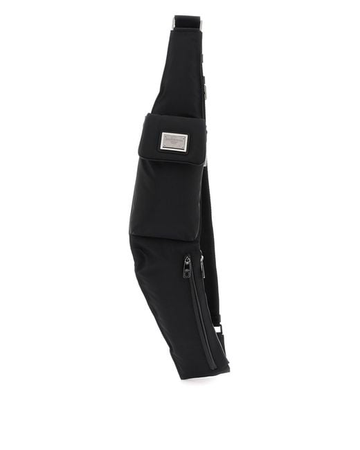 Dolce & Gabbana Black Nylon Beltpack for men