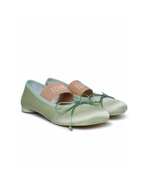 MM6 by Maison Martin Margiela Green Anatomic Ballerina Flats