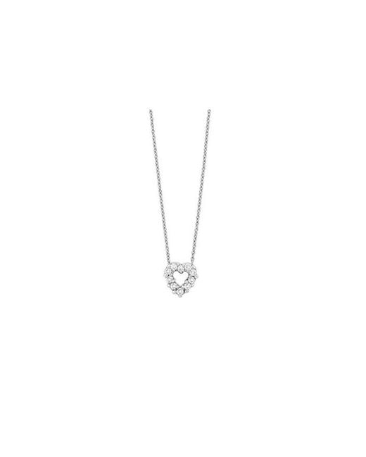 Roberto Coin 18k White Gold Tiny Treasures Diamond Baby Heart Pendant