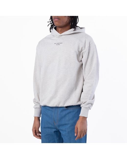 Drole de Monsieur Gray Slogan Drawstring Hoodie for men