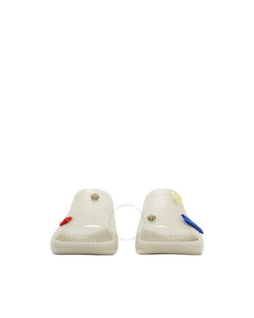 Burberry Multicolor Applique-Detail Rubber Stingray Slides, Brand Size 40 (Us for men
