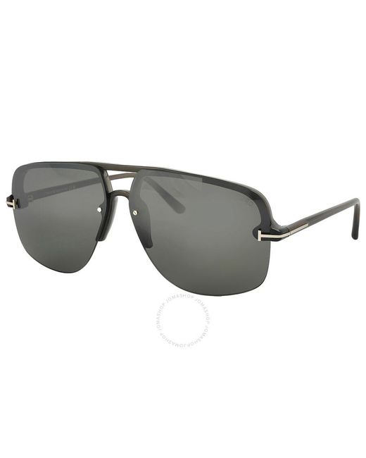 Tom Ford Gray Hugo Smoke Gradient Navigator Sunglasses for men