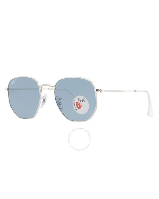 Ray-Ban Blue Hexagonal Flat Lenses Polarized Sunglasses Rb3548n 003/02 54