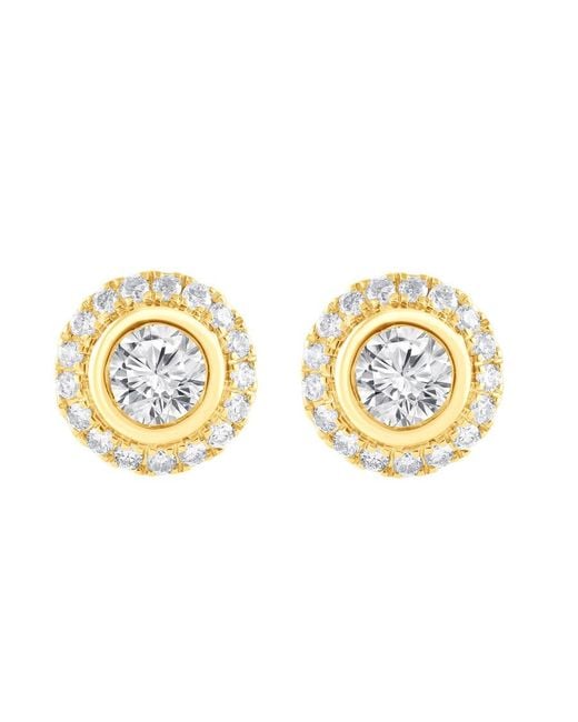 Brilliant Diamond Metallic 9Kt 0.41 Carat Lab Grown Diamond Stud Earrings For for men