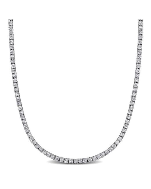 Created Forever Metallic 7 4/5 Ct Tw Lab-Grown Diamond Tennis Necklace