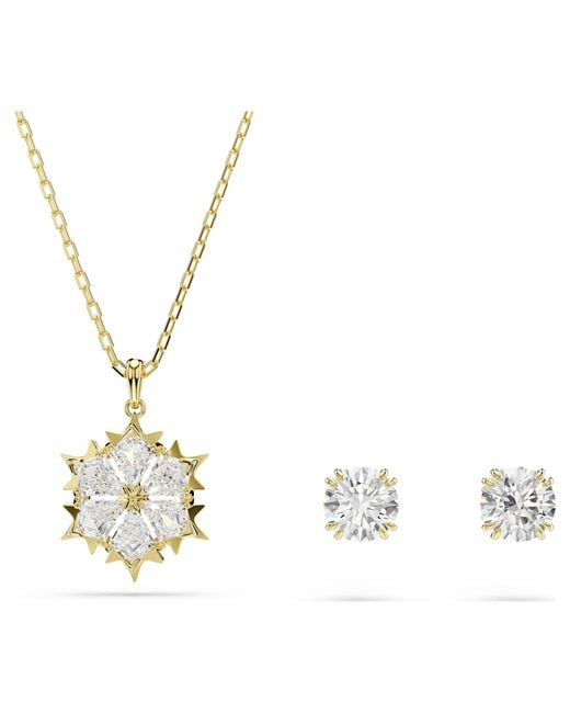 Swarovski Metallic Magic Set, Set (2) Mixed Cuts, Snowflake, 18K Finish