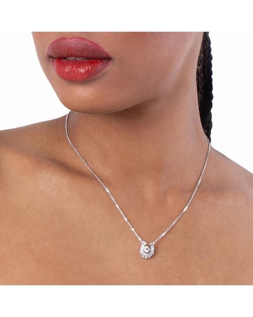 Swarovski Metallic Symbolica Horse Shoe Pendant Necklace