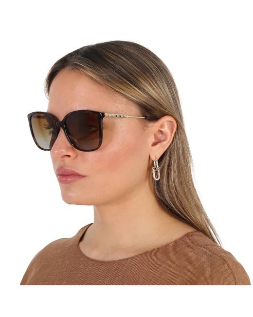 Michael Kors Avellino Light Brown Gradient Polarized Square Sunglasses Mk2169 3006t5 56