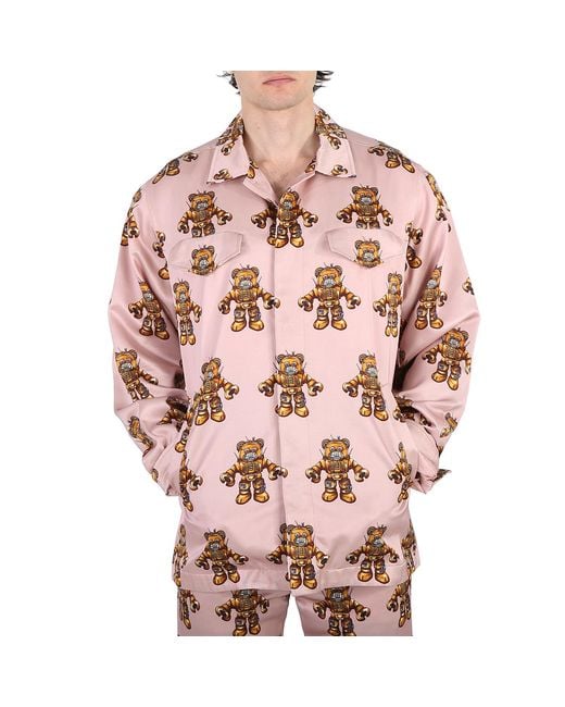 Moschino Pink Robot Bear Jacket for men
