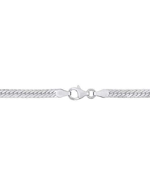 Amour Metallic Herringbone Chain Necklace