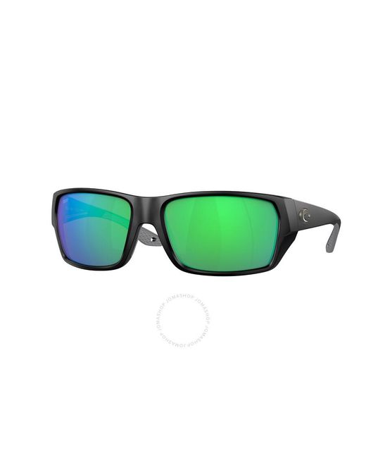 Costa Del Mar Tailfin Green Mirror Polarized Polycarbonate Rectangular Sunglasses 6s9113 911307 57 for men