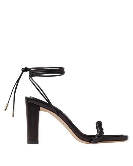 Jimmy Choo Black Diosa 85 Leather Sandals, Brand Size 36.5 Us