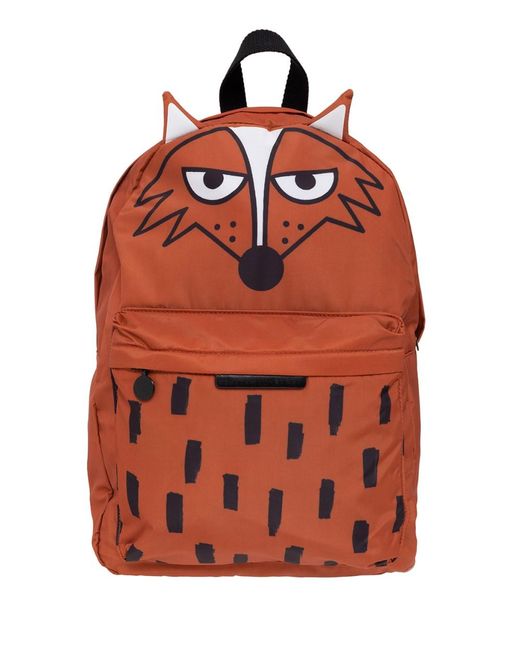 Stella McCartney Orange Kids Fox Motif Backpack