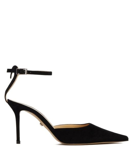 Mach & Mach Black Heart Detail Pointed-Toe Suede Pumps