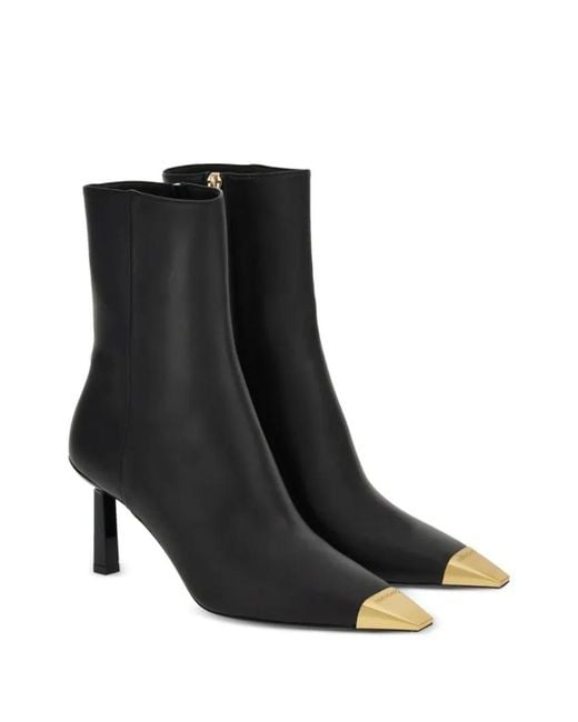 Ferragamo Black Ferragamo Amelia 70 Leather Ankle Boots