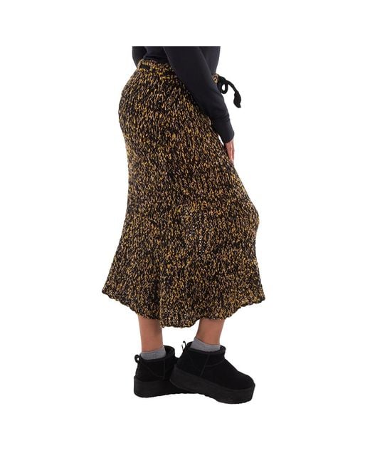 Moncler Brown Wool Drawstring Skirt
