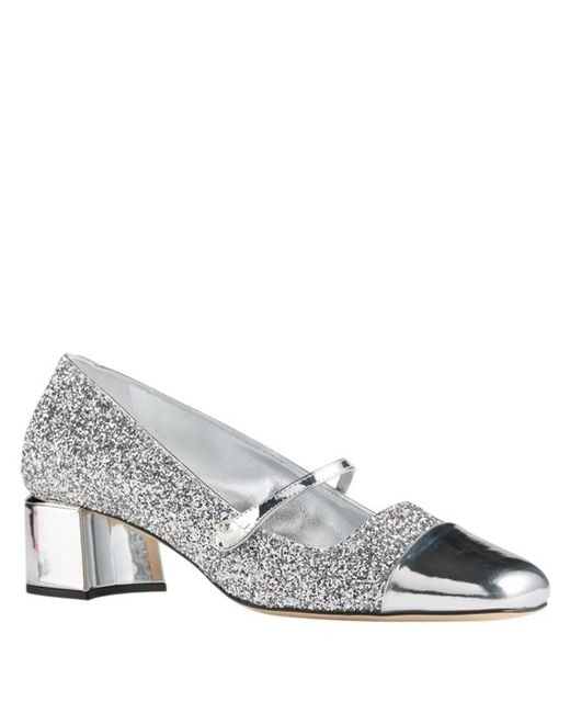 Jimmy Choo Metallic Elisa 45 Glitter Pumps, Brand Size 36 Us Size 6