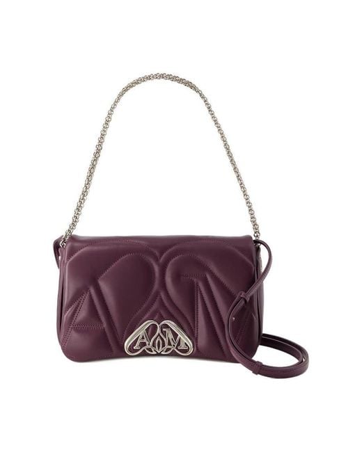 McQueen Purple The Seal Shoulder Bag