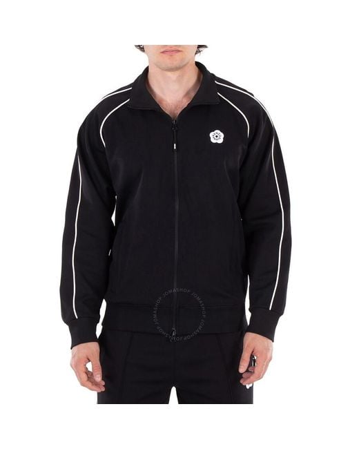 KENZO Black Boke Flower Motif Long Sleeve Sweater for men