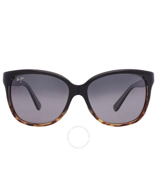 Maui Jim Gray Starfish Neutral Grey Cat Eye Sunglasses Gs744-02t 56