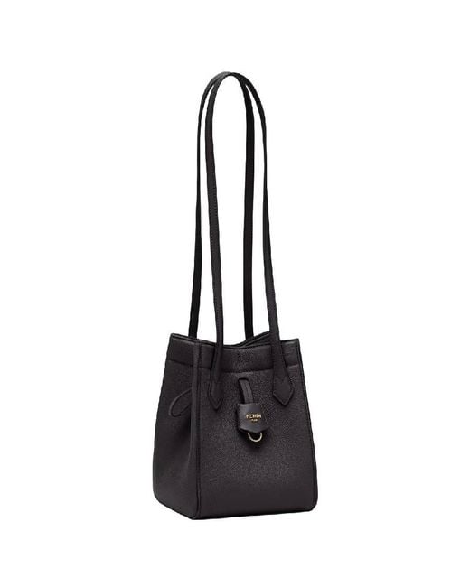 Fendi Black Origami Leather Bucket Bag
