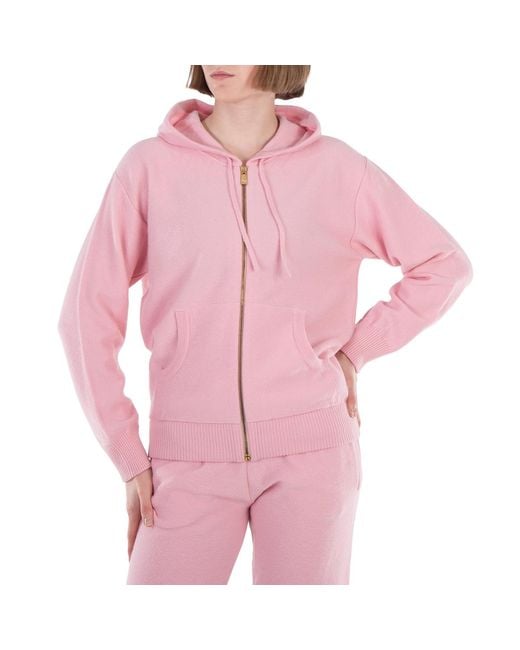 Versace Pink Medusa Motif Zip-Up Hoodie, Brand Size 40 Us Size 4
