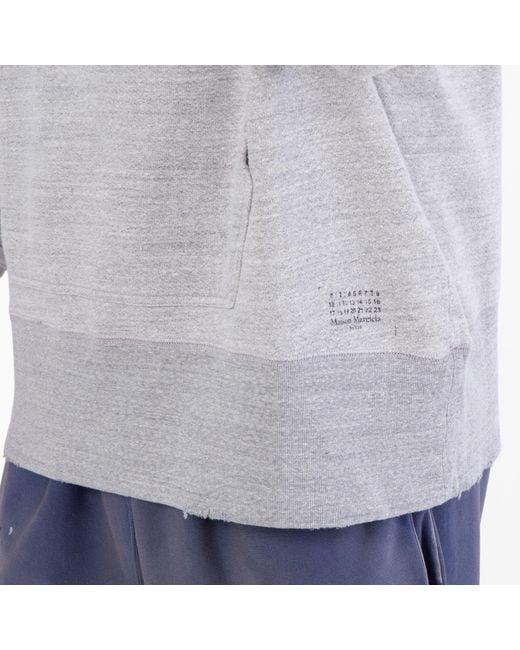 Maison Margiela Gray Stamp Logo Cotton Hoodie for men