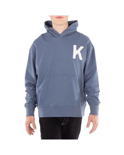 KENZO Blue Embroidered Lucky Tiger Sweater for men