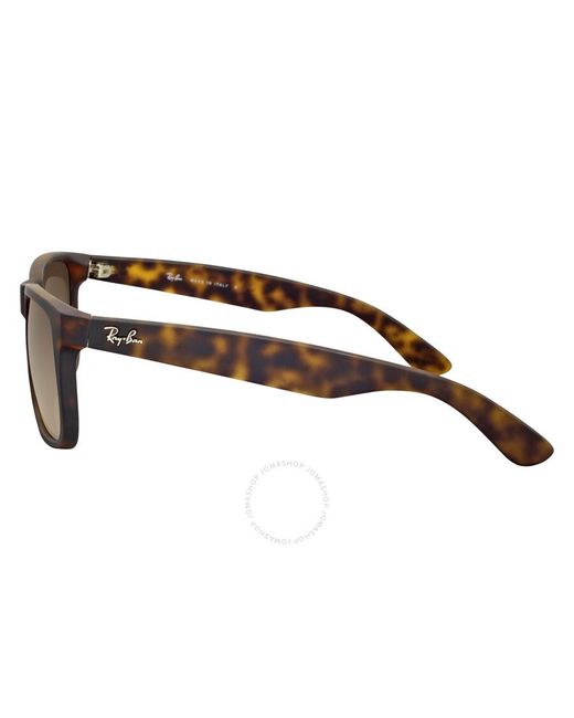 Ray-Ban Brown Justin Classic Gradient Square Sunglasses Rb4165 710/13 54