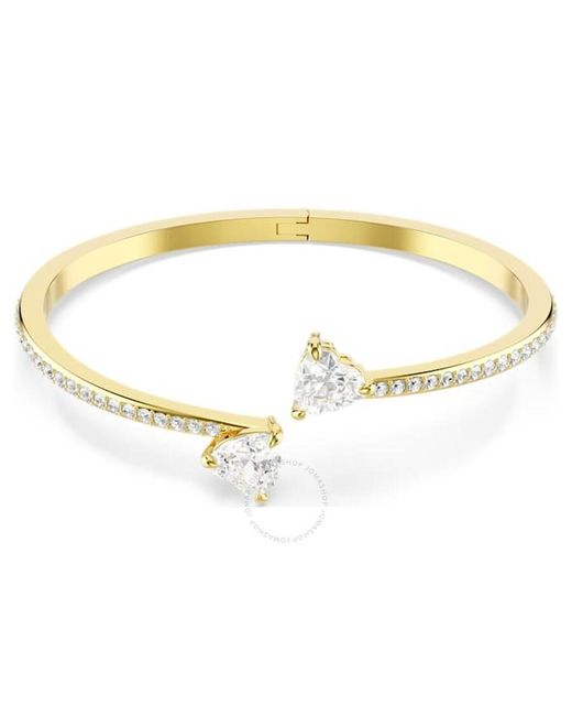 Swarovski Metallic Mesmera Attract-Tone Plated Bangle, Size Small