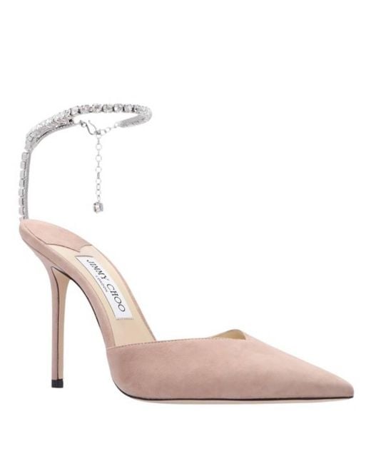 Jimmy Choo Pink Saeda Crystal Embellishment Pumps, Brand Size 36.5 Us