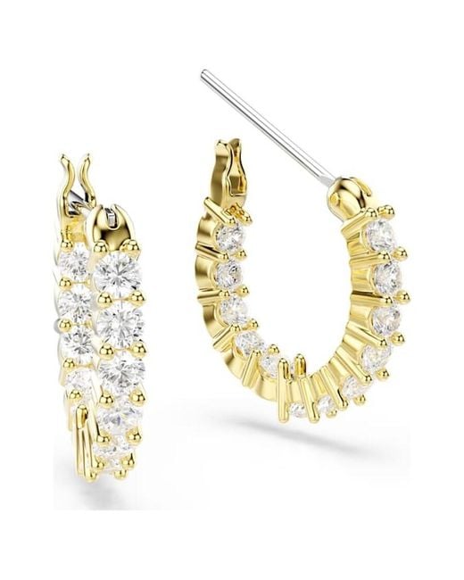 Swarovski Metallic Matrix Vittore-Tone Plated Hoop Earrings