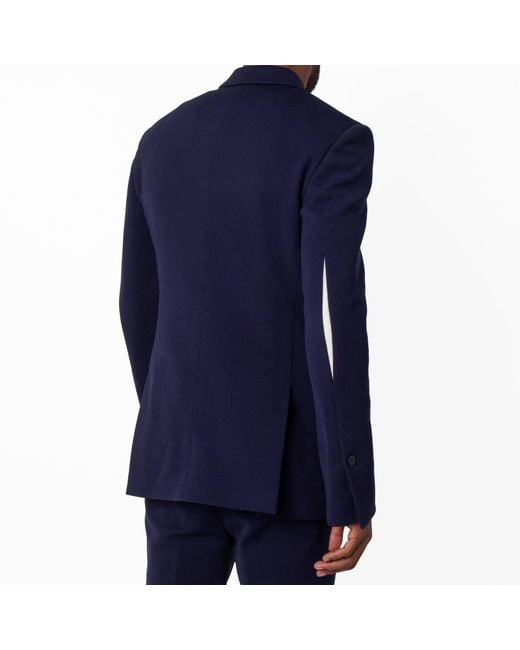 Ferragamo Blue Double Breasted Tailored Blazer Jacket, Brand Size 48 Us for men