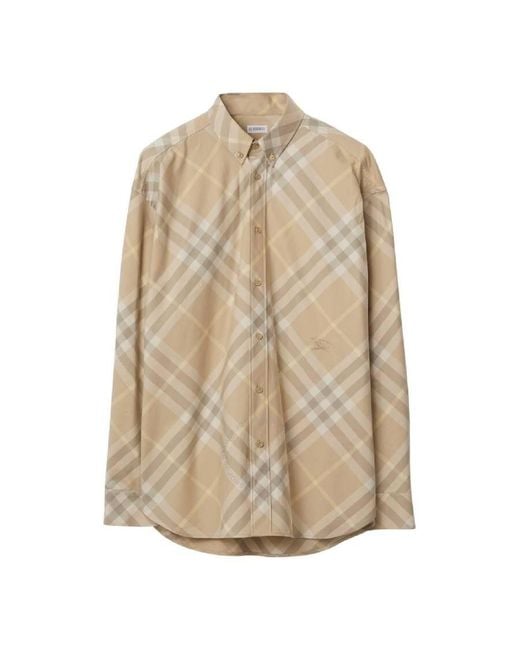 Burberry Natural Check Cotton Shirt for men