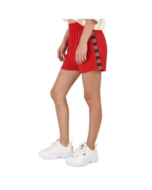 Stella McCartney Red Ladies Pants Logo Trim Shorts, Brand Size 36 (Us Size 4)