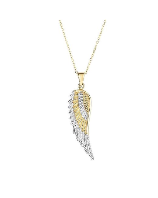 Tresorra Metallic 14K & Angel Wing Pendant Necklace