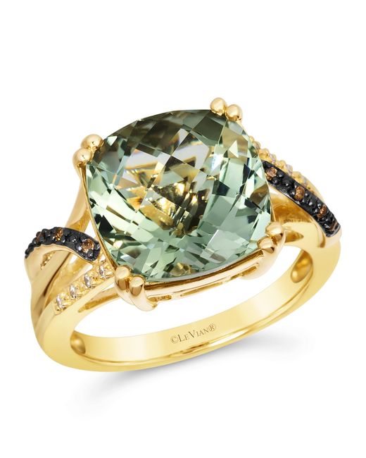 Le Vian Metallic Ladies Semi Precious Ring Featuring 1/2 Cts. Mint Julep Quartz Set