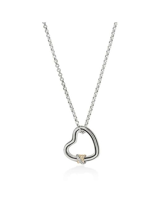 John Hardy Metallic Bamboo Heart Pendant Necklace
