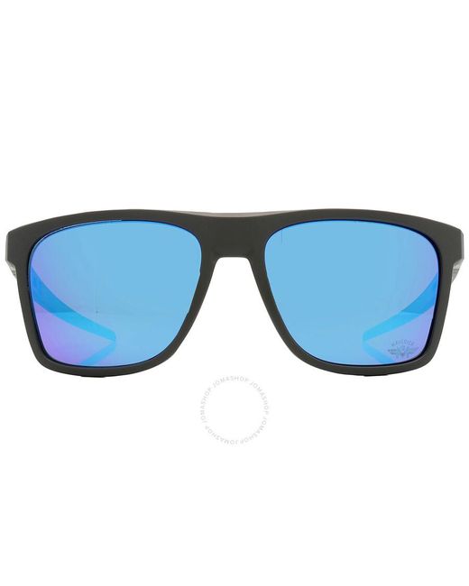 Oakley Blue Leffingwell Prizm Sapphire Rectangular Sunglasses Oo9100 910016 57 for men