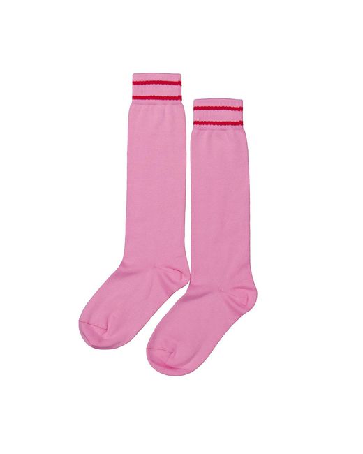 Moncler Pink Stripe Knee-High Socks