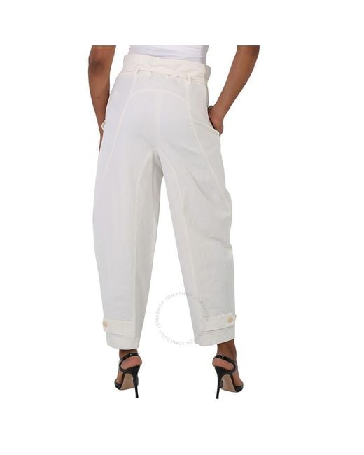 Stella McCartney Natural High-waist Tapered Trousers