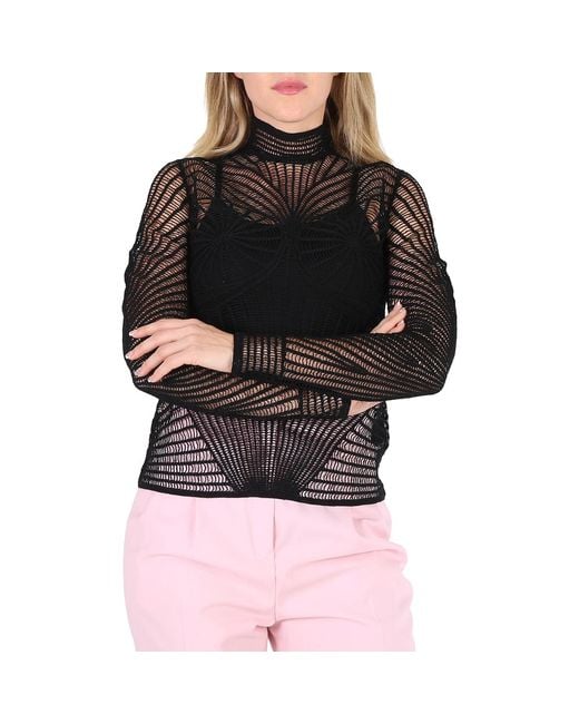 Burberry Black Ladies Knitted Pullover Turtleneck Sweater for men