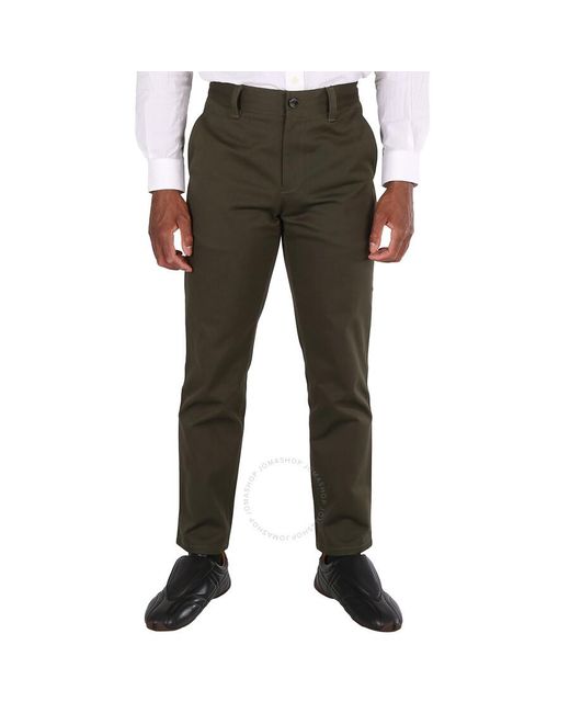 Burberry Gray Military Straight-fit Cropped Tailored Trousers for men