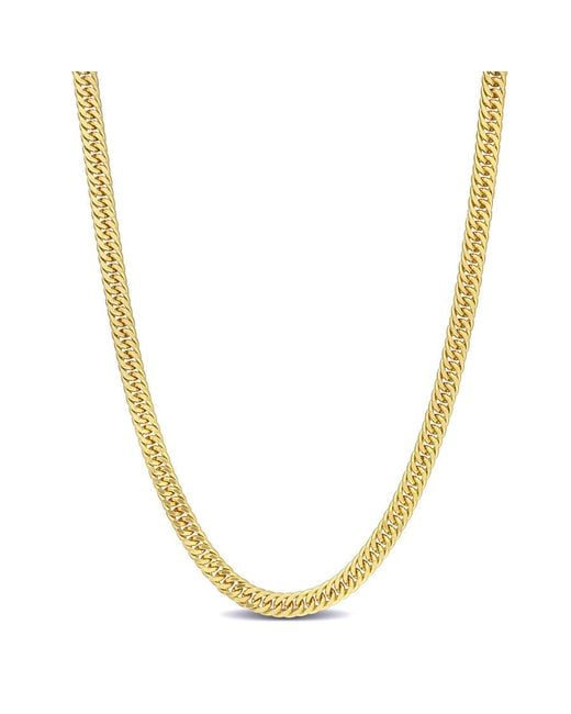 Amour Metallic Double Curb Link Chain Necklace