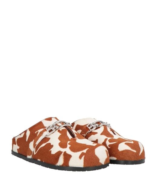 Bally Brown Francine B-Chain Animal Print Slippers, Brand Size 40 Us