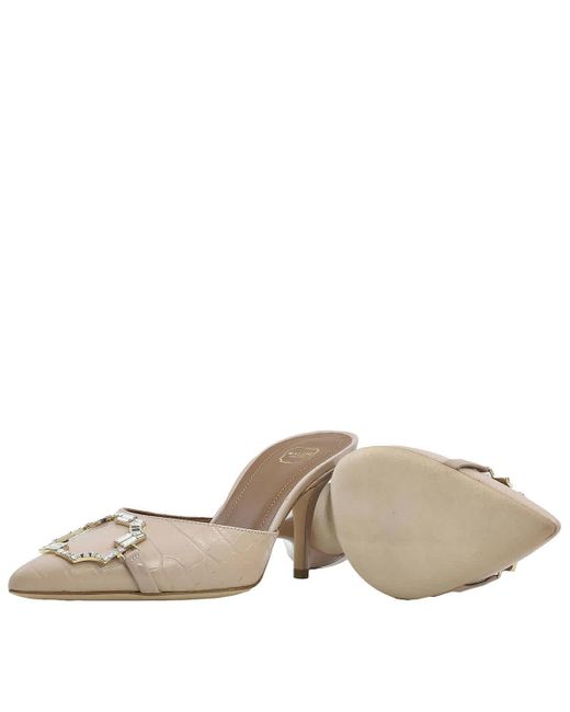 Malone Souliers Natural Missy 0mm Pointed-toe Mules